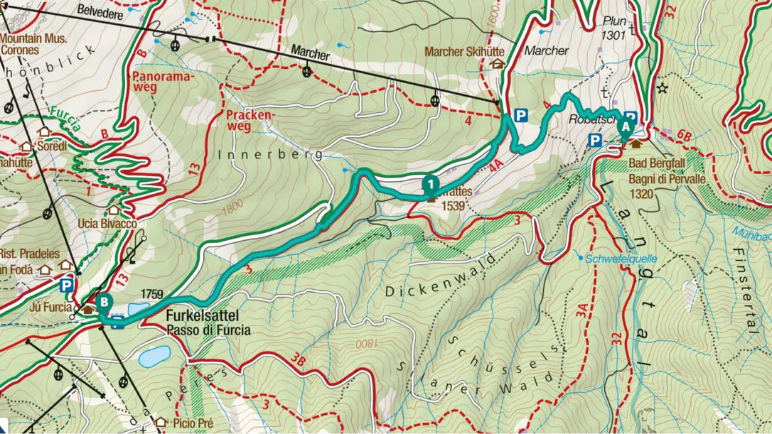 Hike Bad Bergfall - Furkelpass/Passo Furcia