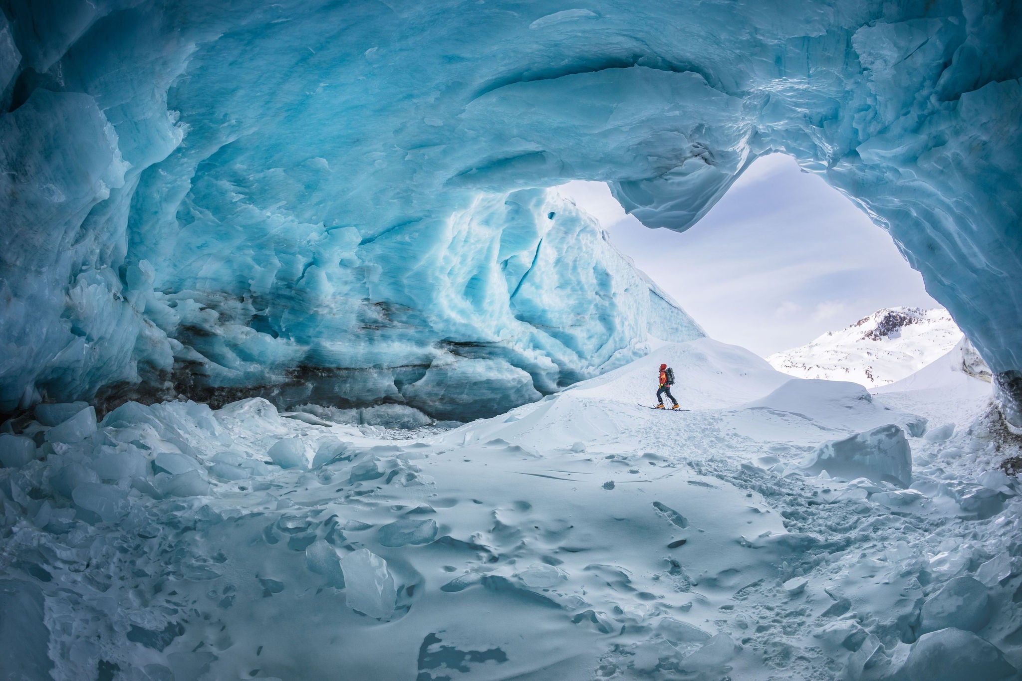 Eishöhle im Schnalstaler Gletscher