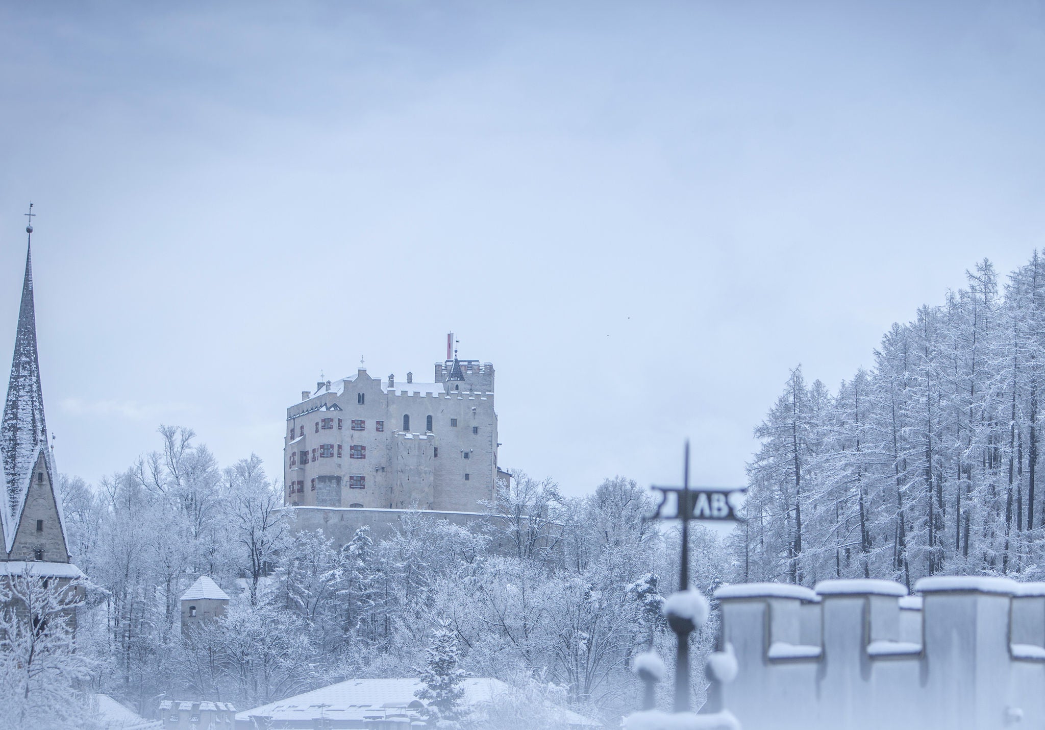 Schloss Bruneck im Winter