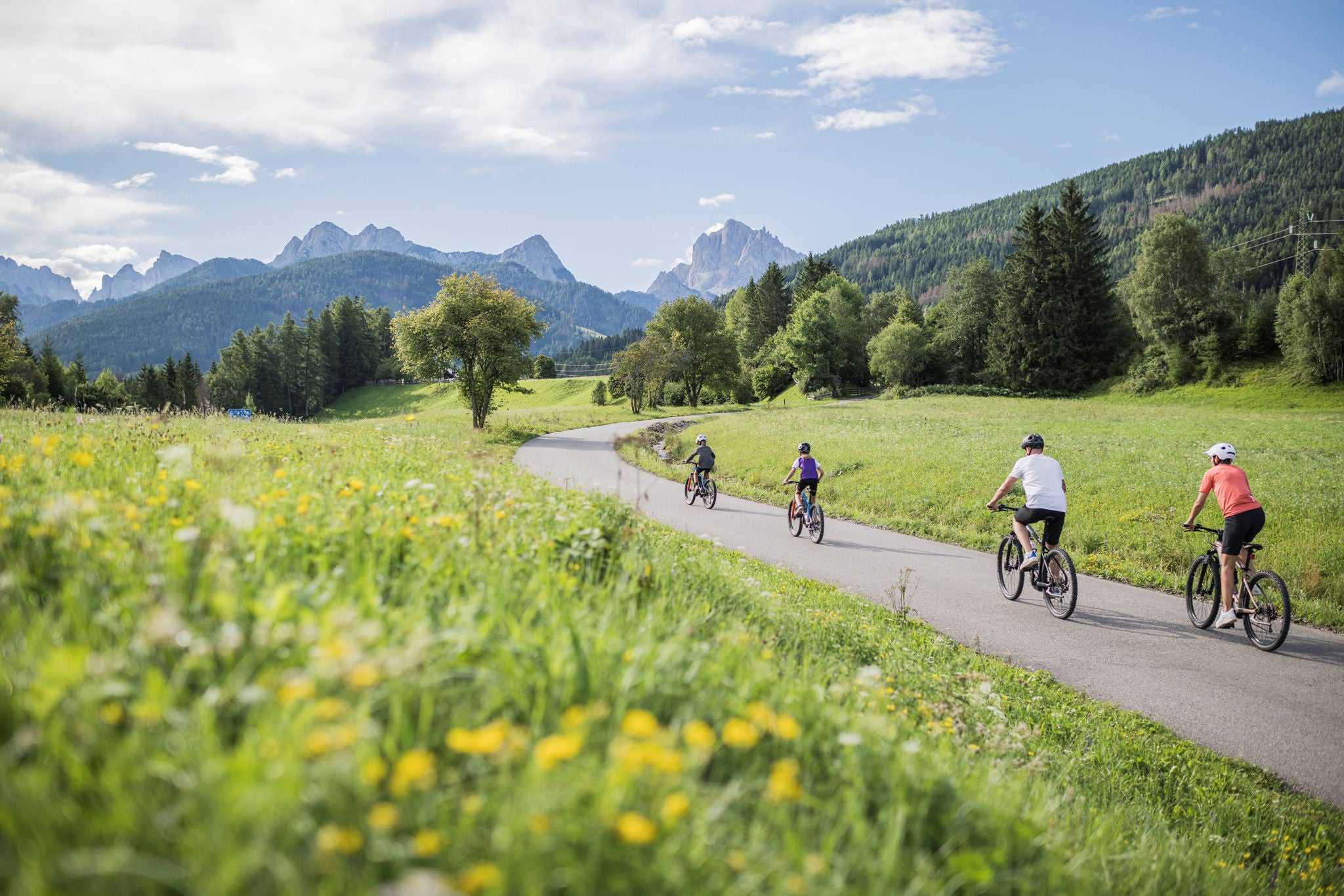 Mountainbiken mit der Familie im Gsiesertal