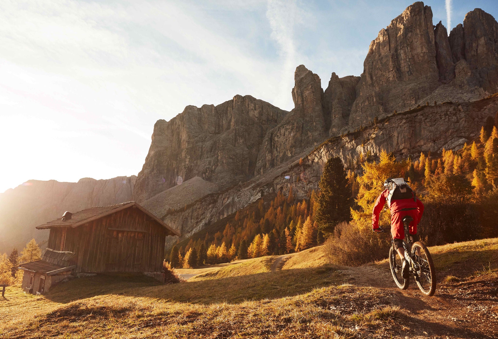 MTB in Gröden im Herbst