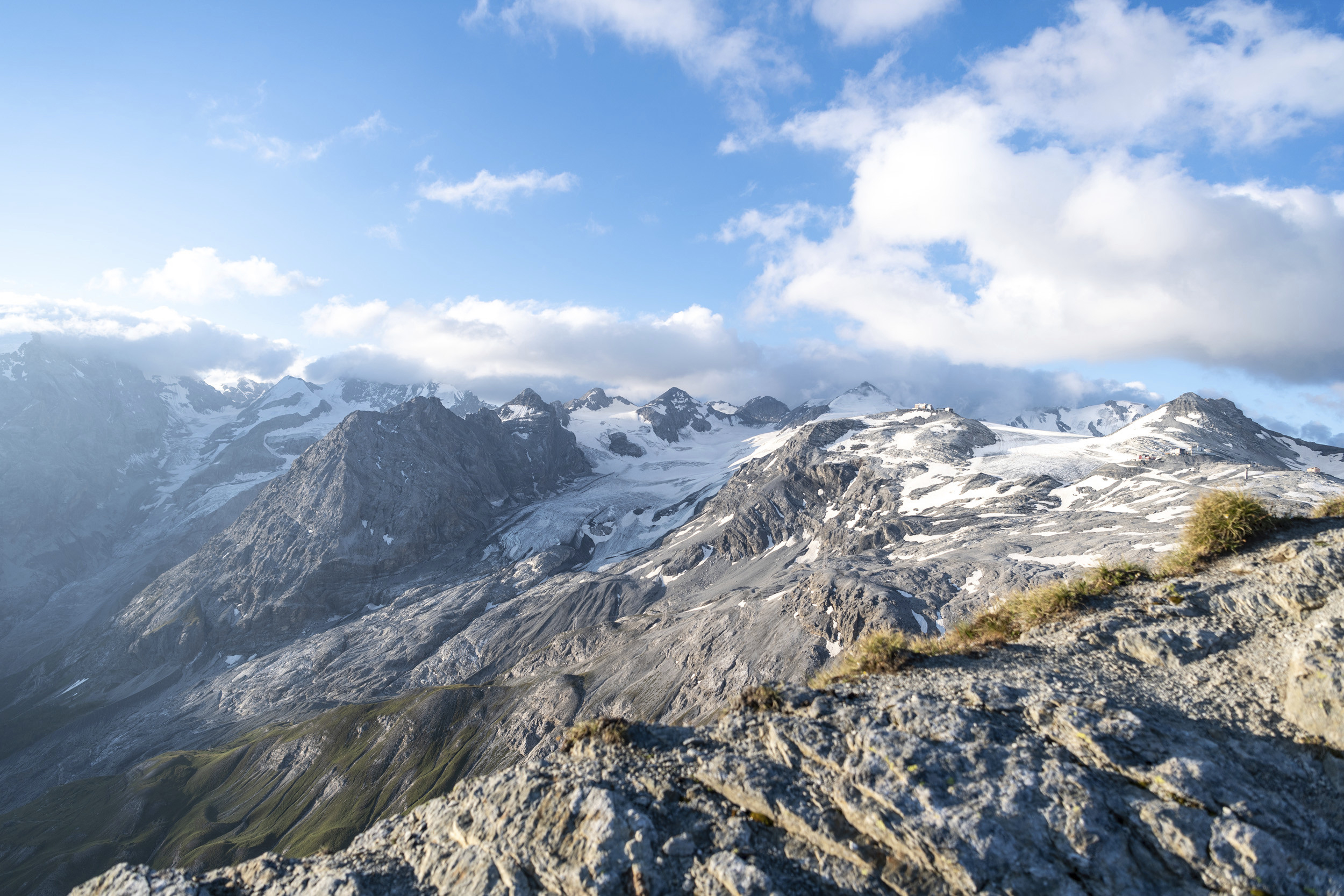 Výhled na hory v národním parku Stilfserjoch/Stelvio