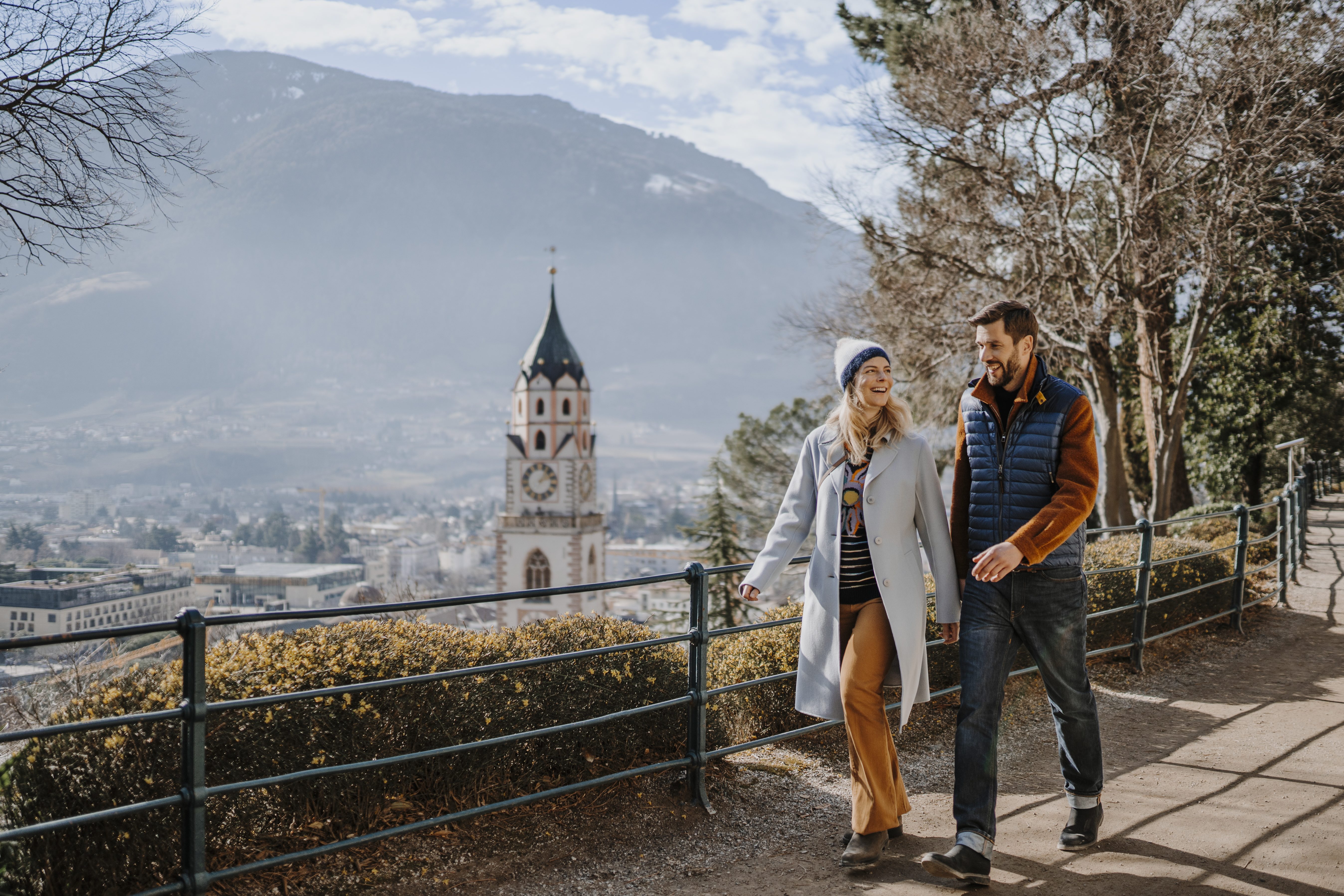 Spaziergang in Meran im Winter