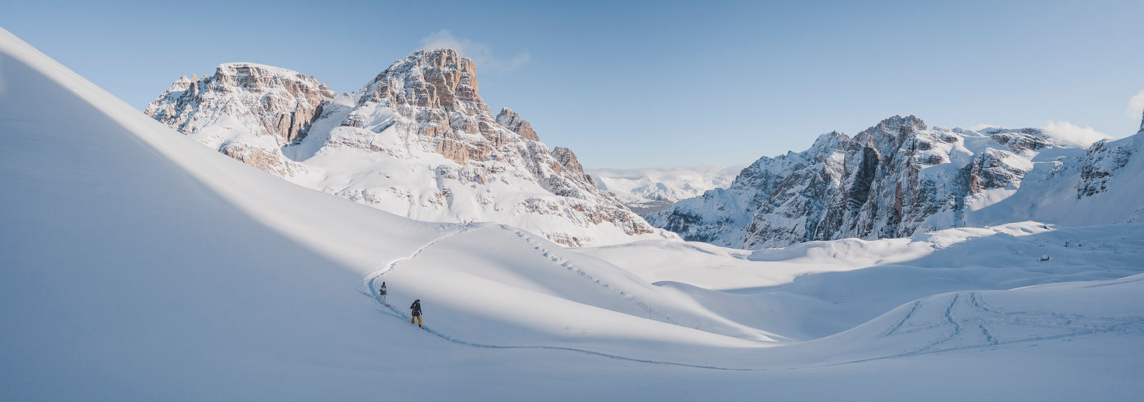 Schneeschuhwandern in den Dolomiten