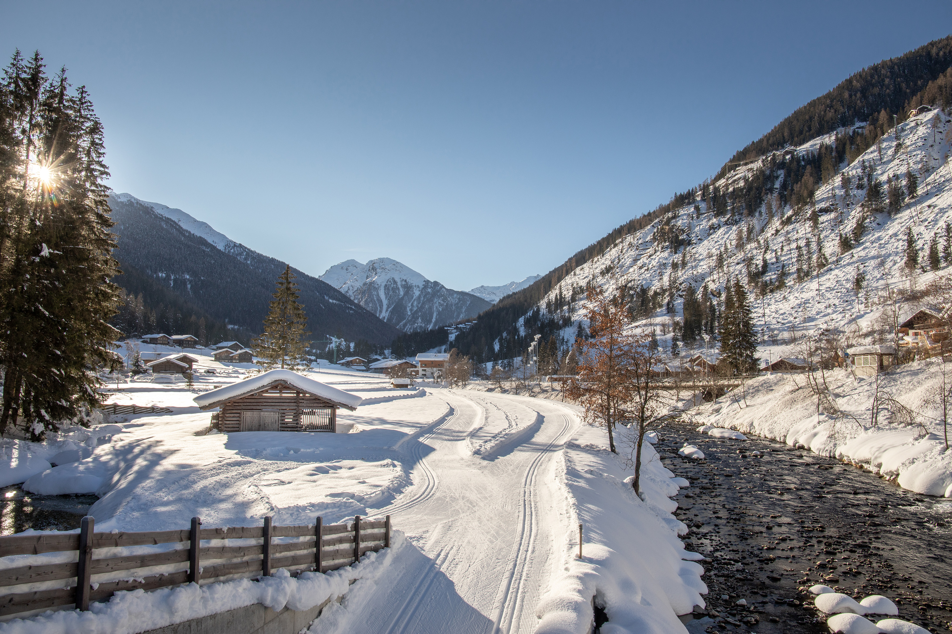 Ultental - Die Langlaufloipe in Proveis im Ultental