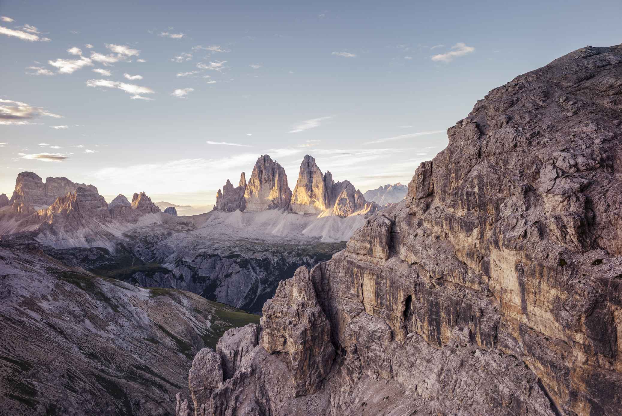 Horské panorama Dolomit.