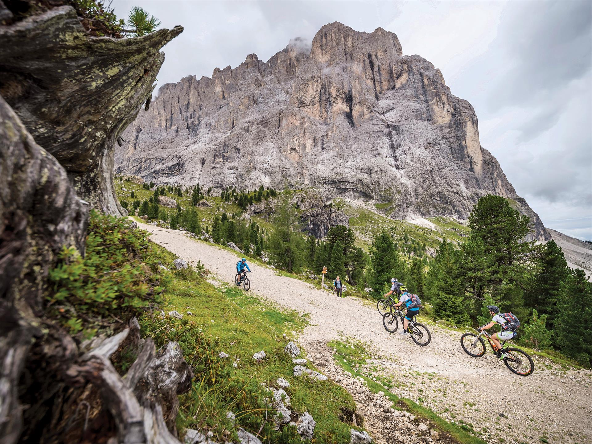 E-Bike Tour von den Dolomitenpässen zum Monte Pana Wolkenstein 3 suedtirol.info