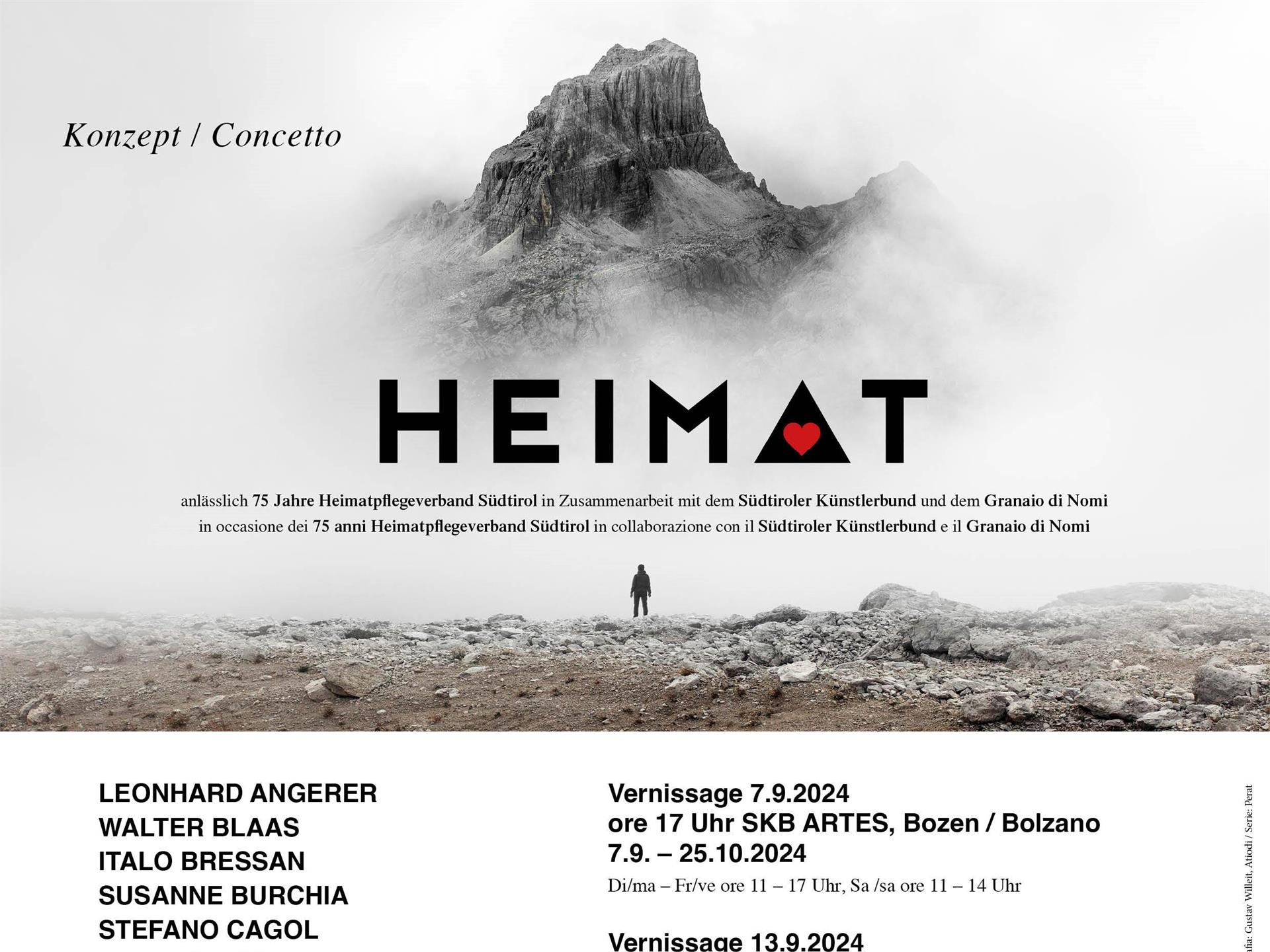 VERNISSAGE Ausstellung Konzept Heimat/VERNISSAGE Mostra: Concetto Heimat/SKB ART Bolzano/Bozen 1 suedtirol.info