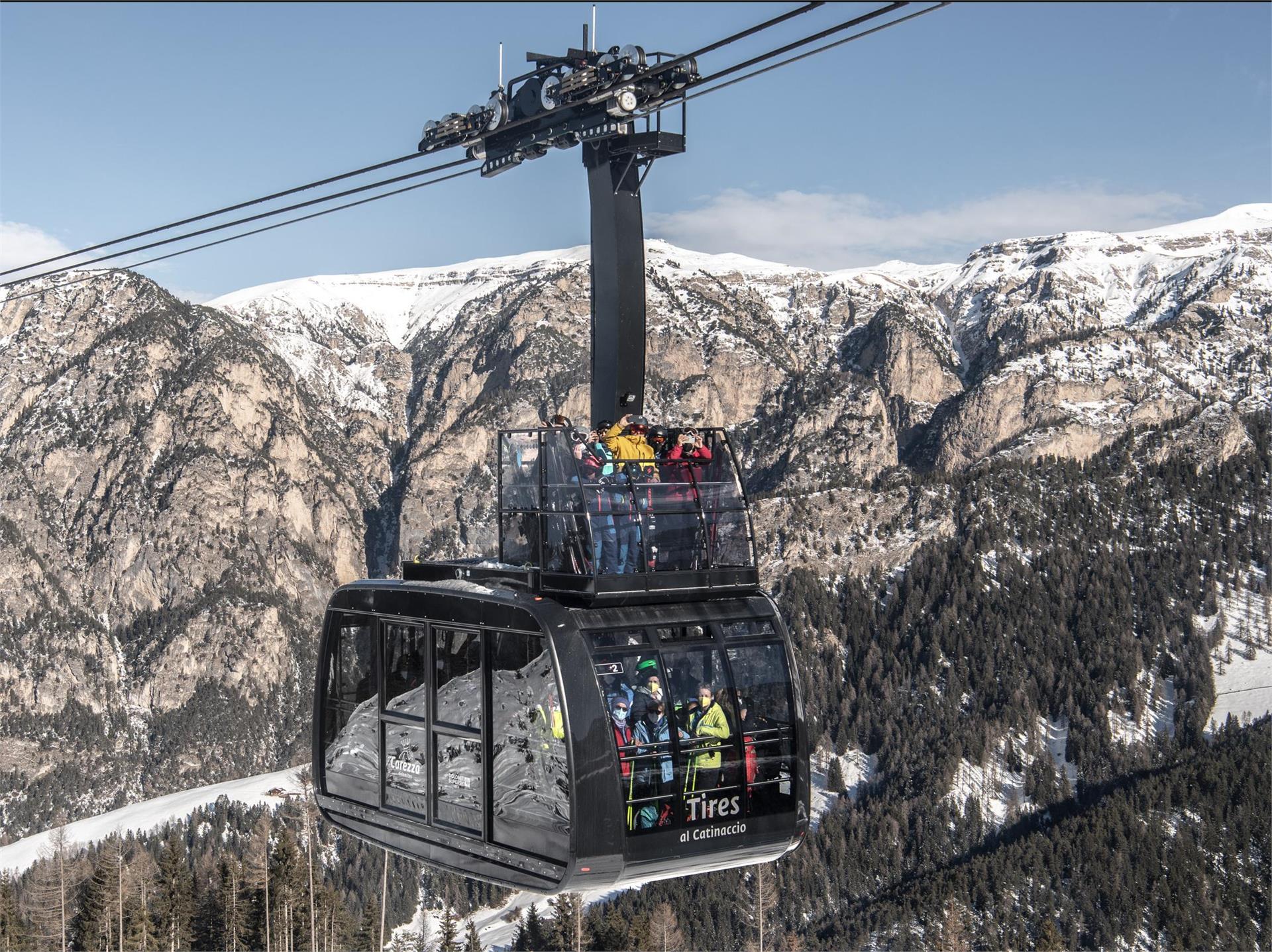 Convertible-style cable car Tiers Tiers am Rosengarten/Tires al Catinaccio 2 suedtirol.info