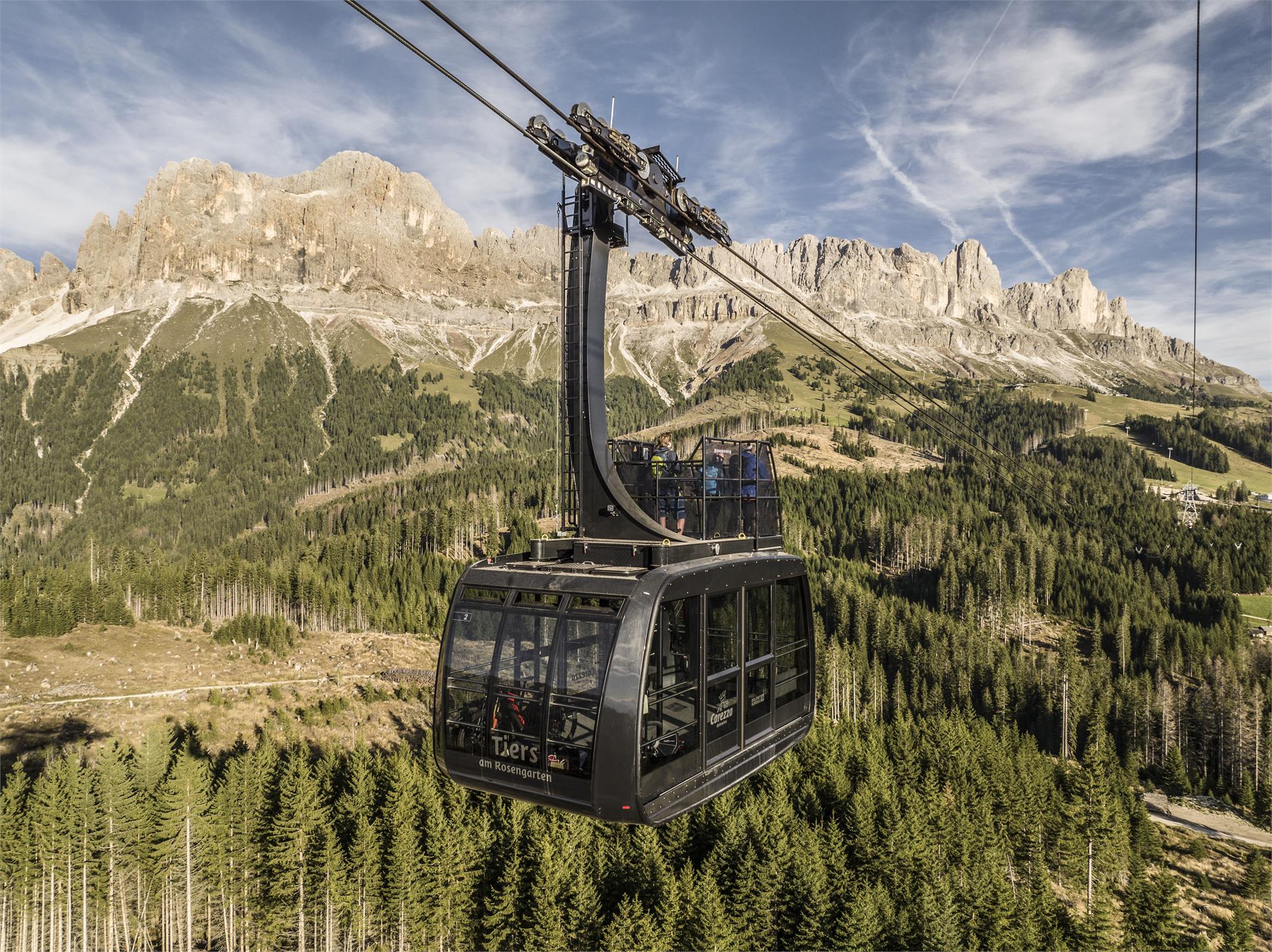 Convertible-style cable car Tiers Tiers am Rosengarten/Tires al Catinaccio 1 suedtirol.info