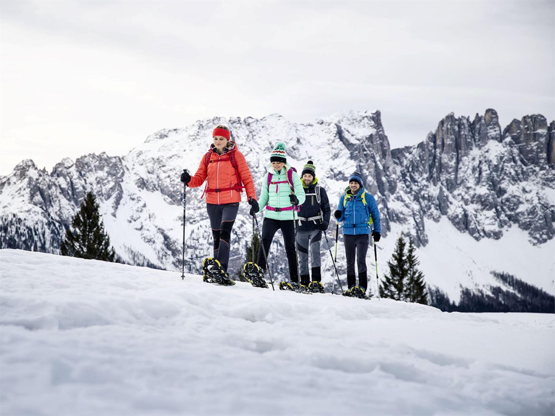 Schneeschuhwanderung auf die Frinwiesen in Karersee Welschnofen 4 suedtirol.info