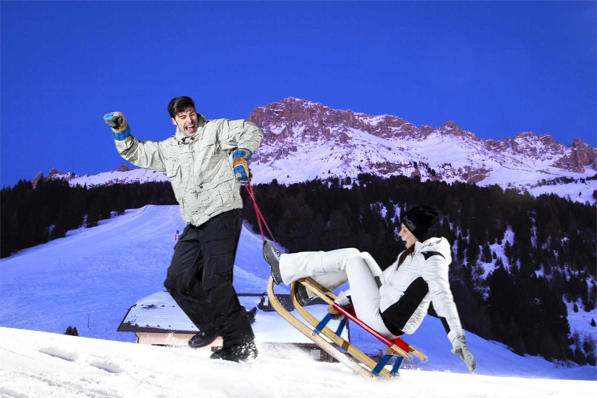 Sledging Trail, Epircher Laner Alm Alpine Farm to Obereggen Deutschnofen/Nova Ponente 1 suedtirol.info