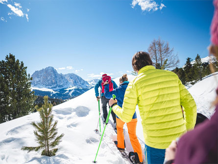 Escursione con le ciaspole sotto le Odle Santa Cristina Val Gardena 1 suedtirol.info