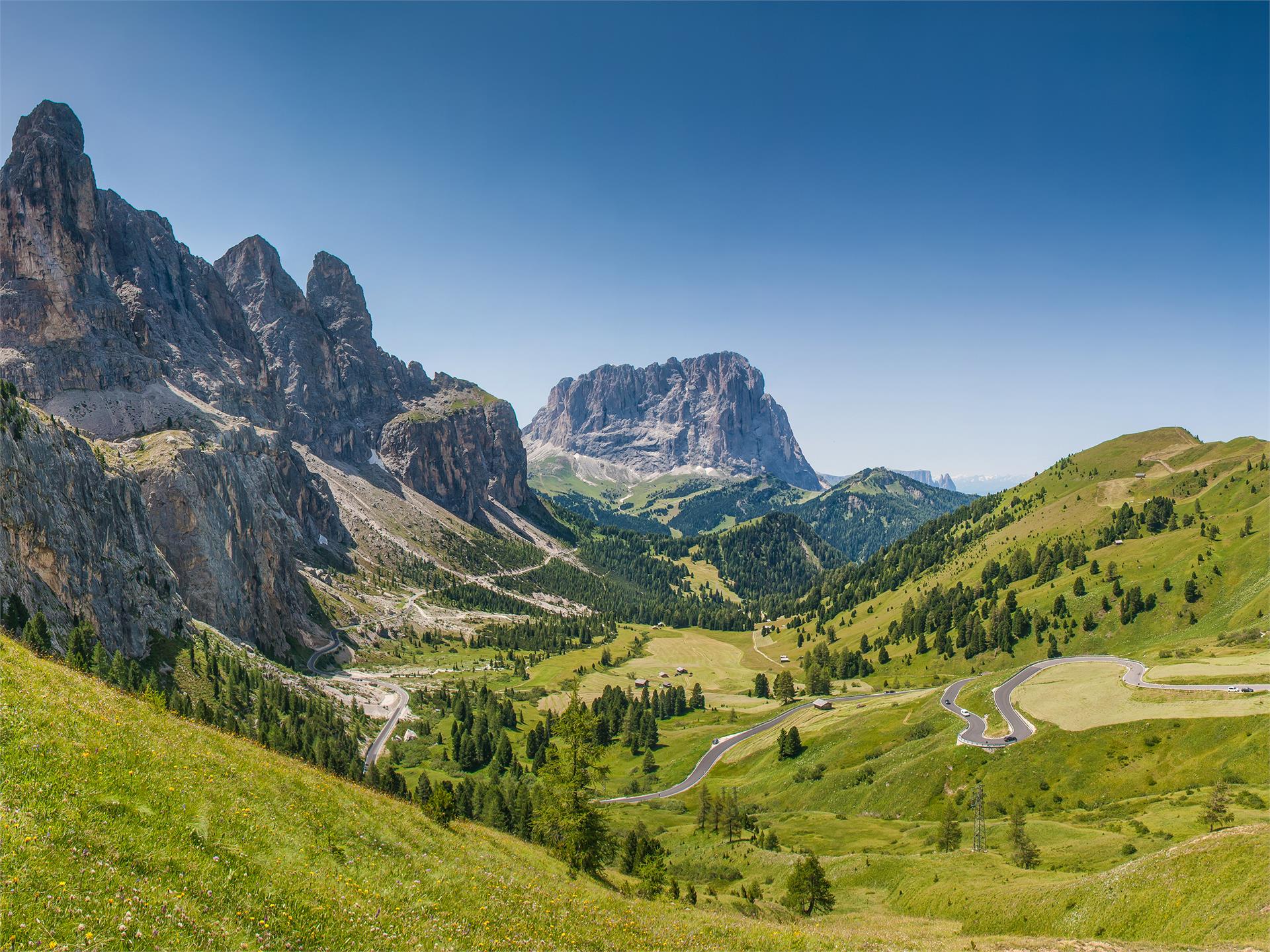 Sellaronda Bike Tour gegen den Uhrzeigersinn - Rennradtour Wolkenstein 1 suedtirol.info