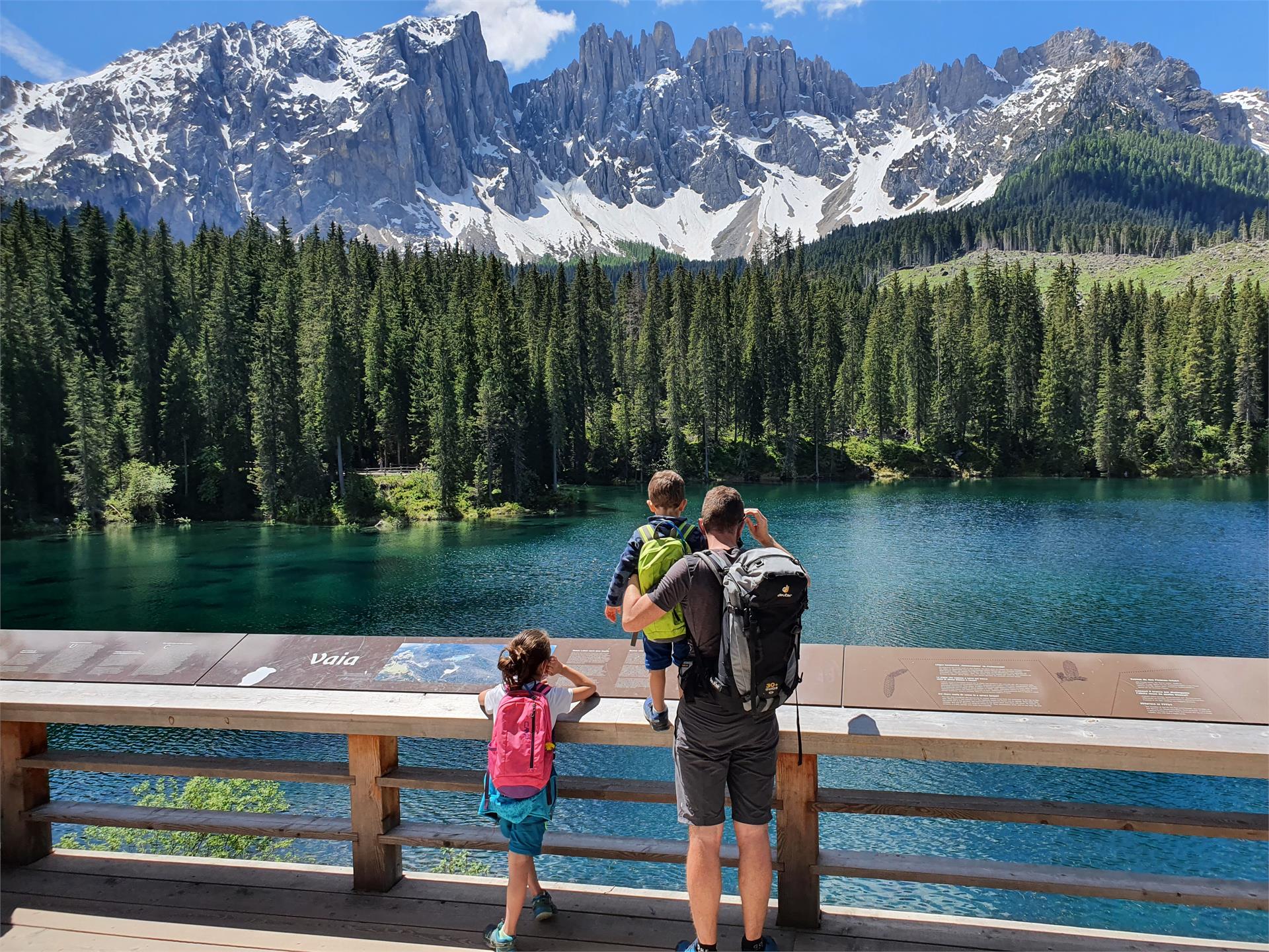 Circular lake hike to Lake Carezza and Lake Mittersee Welschnofen/Nova Levante 1 suedtirol.info