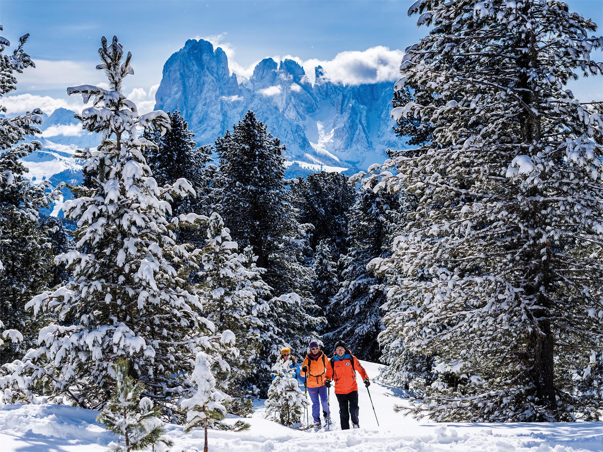 Schneeschuhwanderung zur Heilig Kreuz Kapelle auf Raschötz St.Ulrich 2 suedtirol.info