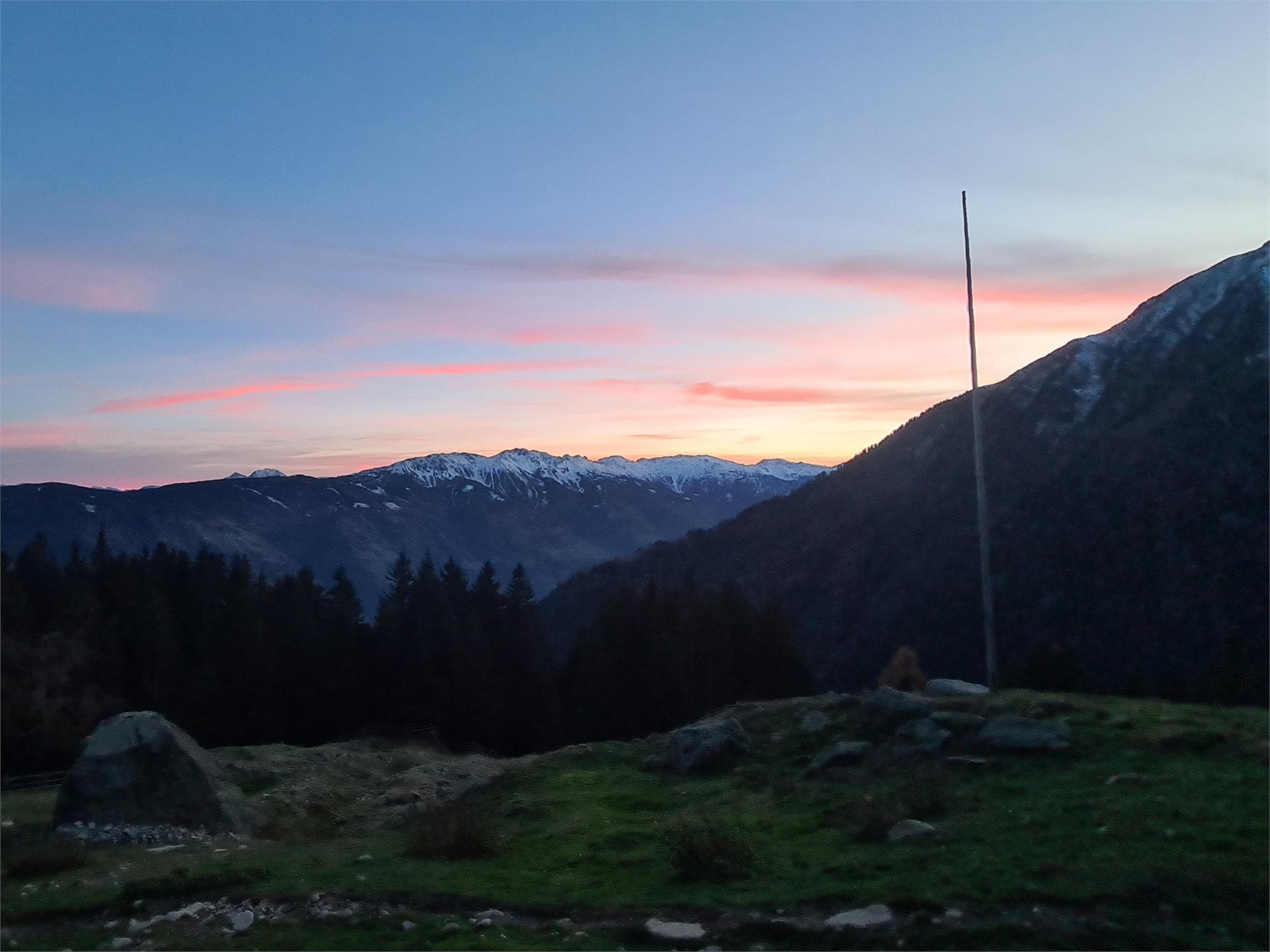 Tour all'alba sull' Alta via di Merano, Hohe Wiege - Rifugio Nasereit - Cascata di Parcines Parcines 1 suedtirol.info