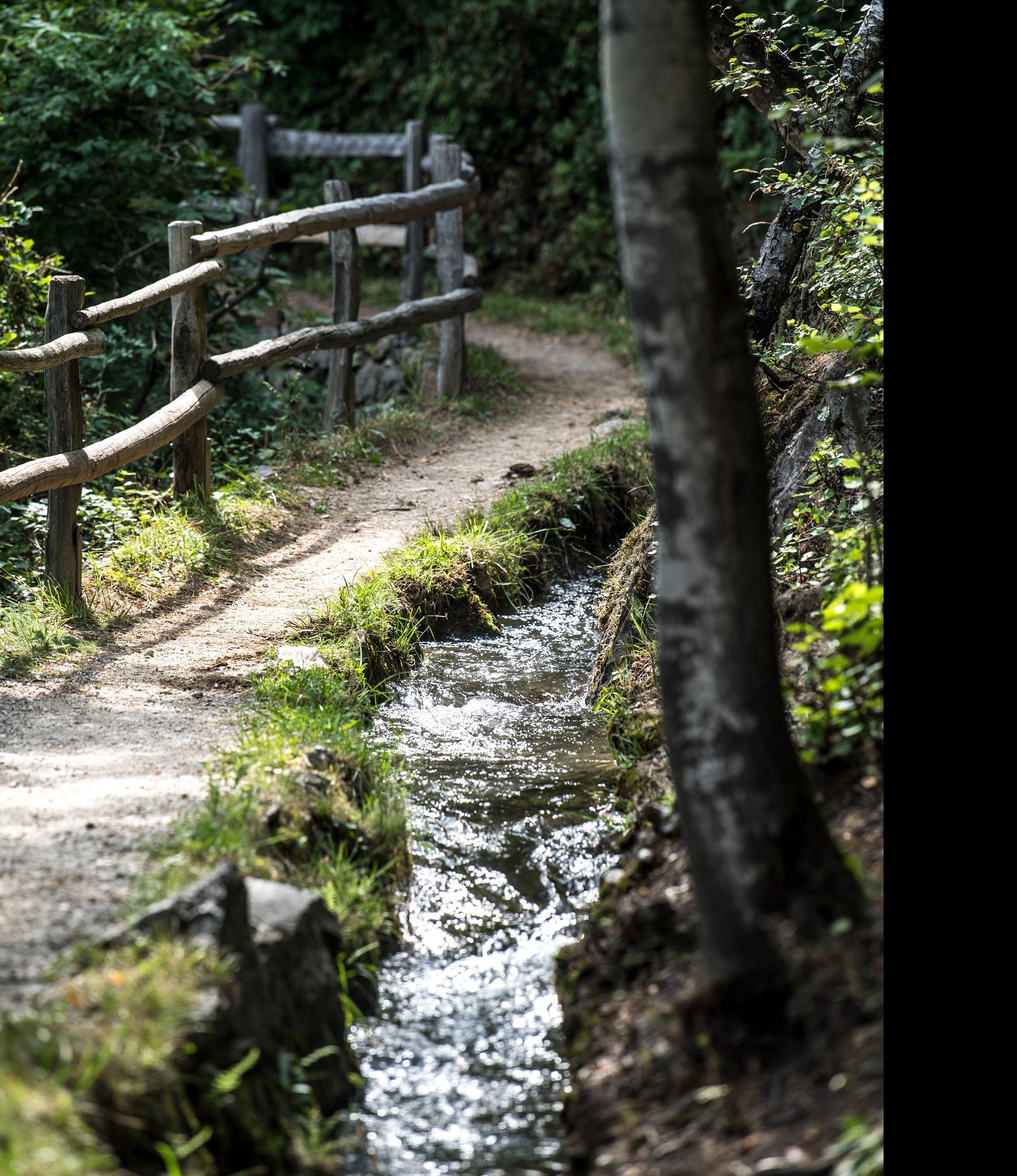 Sentiero per "Terrainkur" n° 6 - Parcines – Vertigen – roggia di Parcines – Cascata di Parcines Naturno 2 suedtirol.info