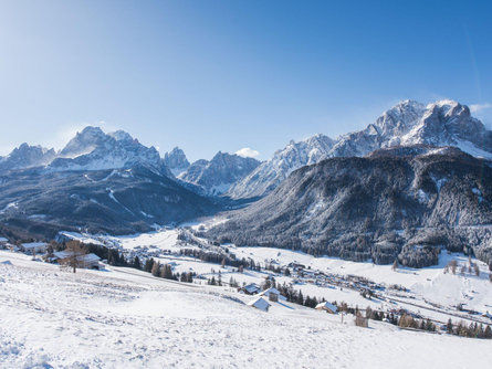 Escursione invernale col passeggino: Gasthof Panorama – Rifugio Pendio Monte Elmo (asfalto) Sesto 1 suedtirol.info