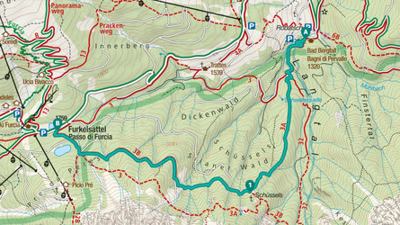 Hike Bad Bergfall - Schüssels - Furkelpass/Passo Furcia Olang/Valdaora 1 suedtirol.info