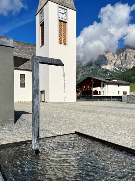 Respect the mountains - Fountain Corvara church Corvara 2 suedtirol.info